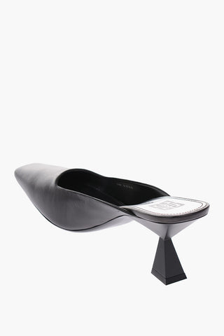 7cm leather LOOK BOOK Spool Heel Mules