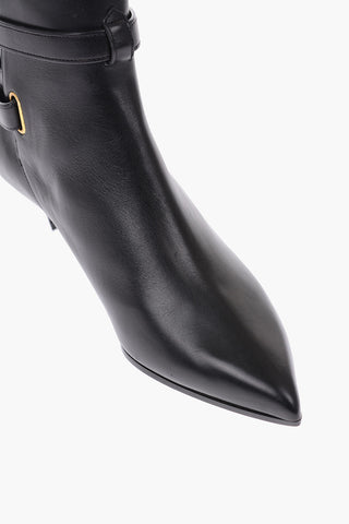5cm leather Point Toe Jodhpur boots