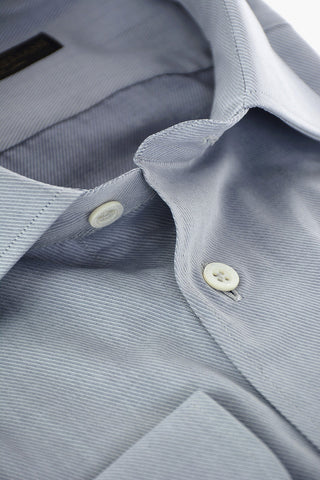Camicia Regular Fit in Twill di Cotone
