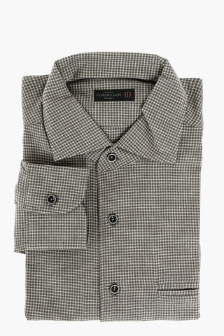ID Micro Houndstooth Printed Shirt with Pocket