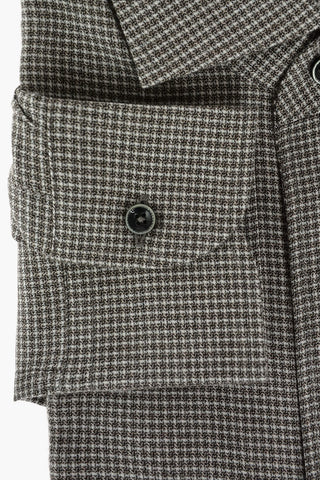 ID Micro Houndstooth Printed Shirt with Pocket