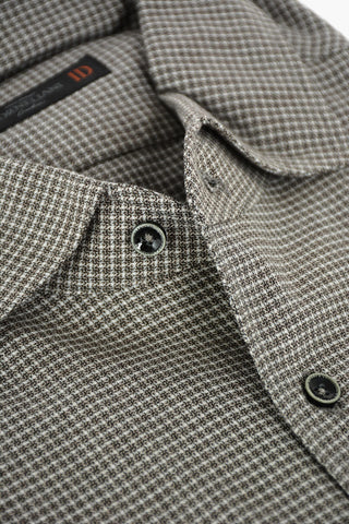 ID Micro Houndstooth Printed Shirt with Pocket