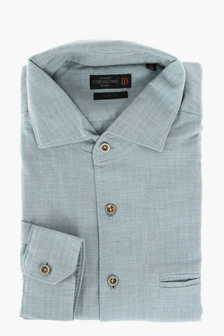 ID Hairline Striped Cotton Slim Fit Shirt