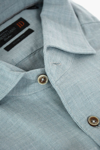 ID Hairline Striped Cotton Slim Fit Shirt
