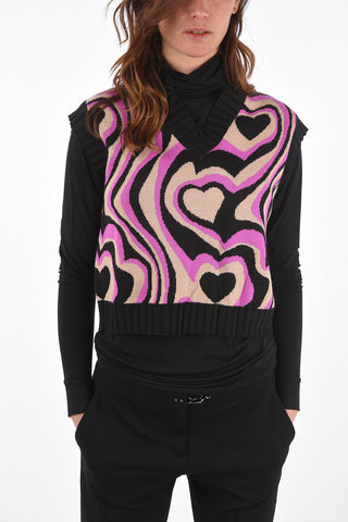 v-neck knit vest