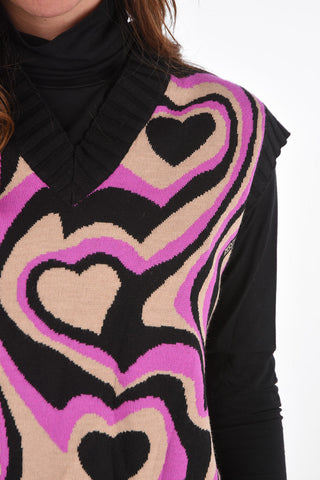 v-neck knit vest