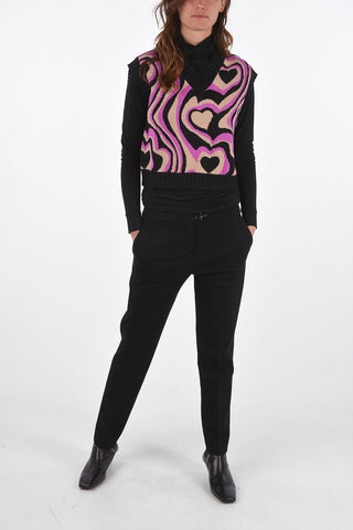 v-neck knit vest