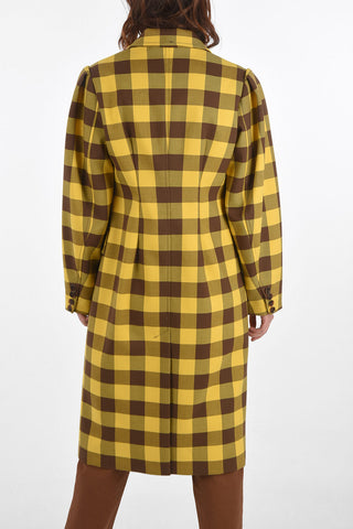 Single-breasted DAPHNIE Gingham Check Coat