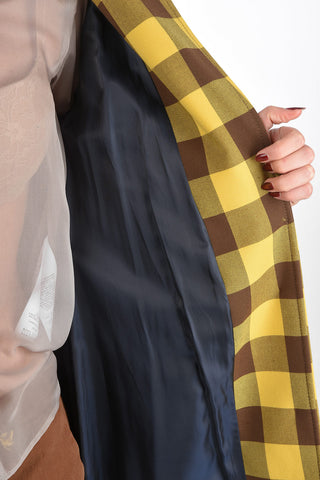 Single-breasted DAPHNIE Gingham Check Coat