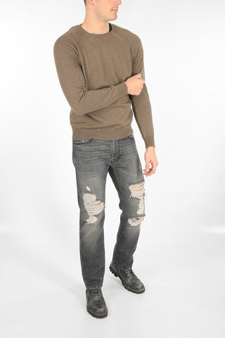 virgin wool crew-neck sweater