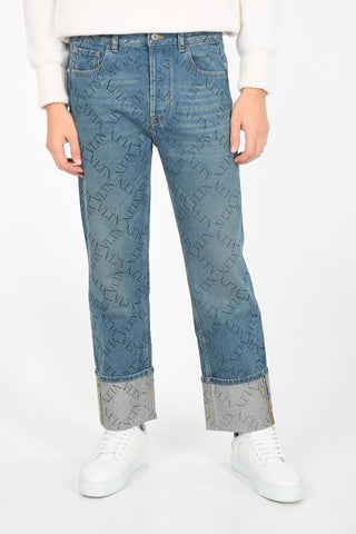 VLTN 22cm All over printed straight fit jeans