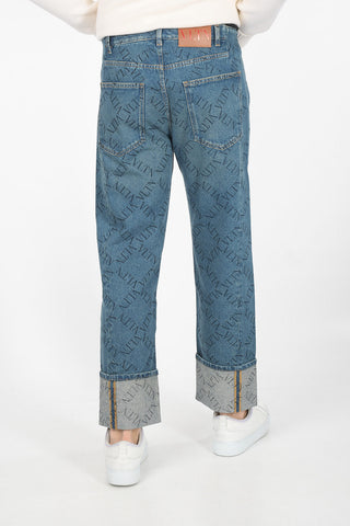 VLTN 22cm All over printed straight fit jeans