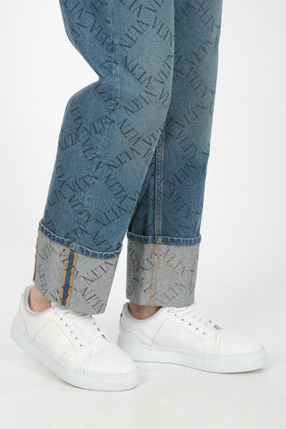 VLTN 22cm All over printed straight fit jeans