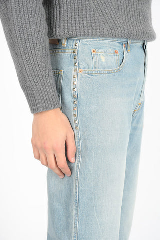 ROCKSTUD UNTITLED 06 21cm cropped jeans with side studs