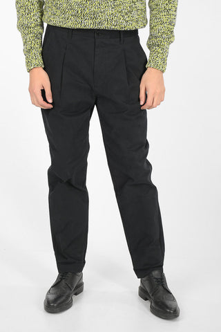 Single-pleated 4 Pocket Pants with Checkered Cuffs