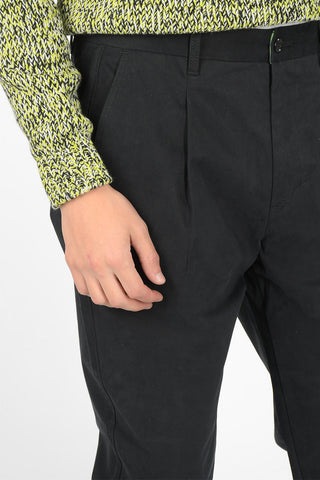 Single-pleated 4 Pocket Pants with Checkered Cuffs