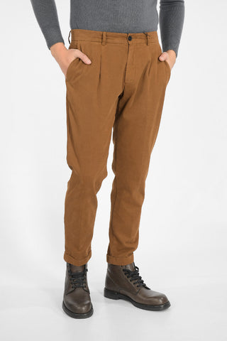 Mid-rise waist single pleat trousers