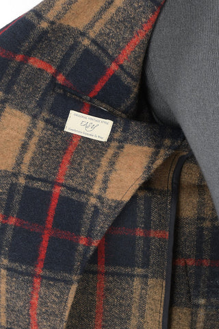 checked side vents 2-button blazer