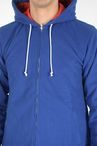 SHIRT pile hooded sweatshirt with zip closure