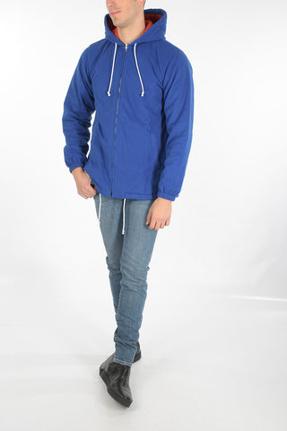 SHIRT pile hooded sweatshirt with zip closure
