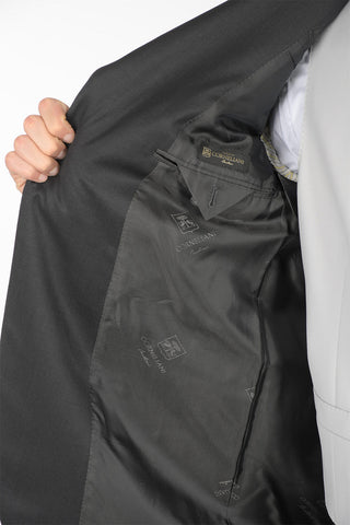 Peak Lapel Suit with Matched Vest and Pinstriped Pants