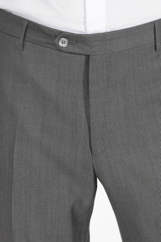 Peak Lapel Suit with Matched Vest and Pinstriped Pants