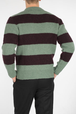 striped AAPRICA crew-neck sweater