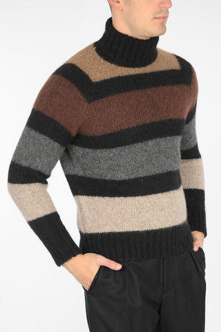 maglia a collo alto AAVALON a righe