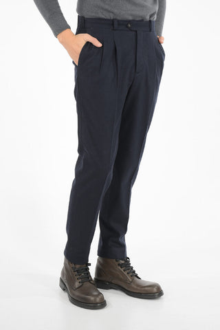 pantalone a doppia pince THE REPORTER con passanti