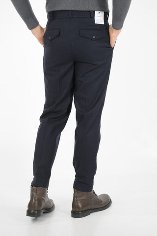 pantalone a doppia pince THE REPORTER con passanti