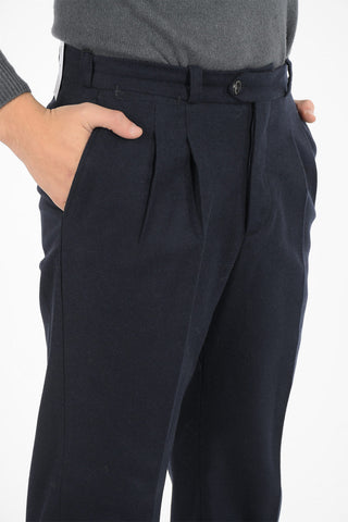 pantalone a doppia pince THE REPORTER con passanti