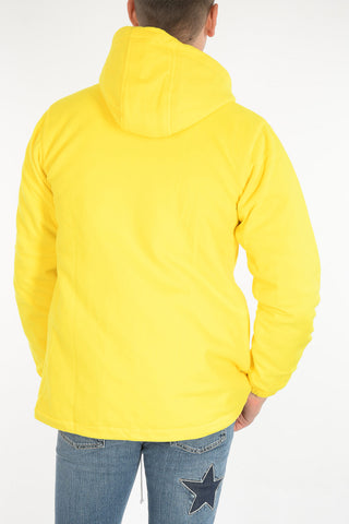 SHIRT pile hooded sweatshirt with zip closure
