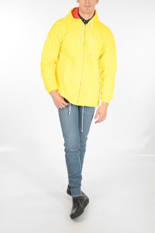 SHIRT pile hooded sweatshirt with zip closure