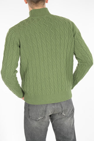 Virgin wool and cashmere turtleneck sweater