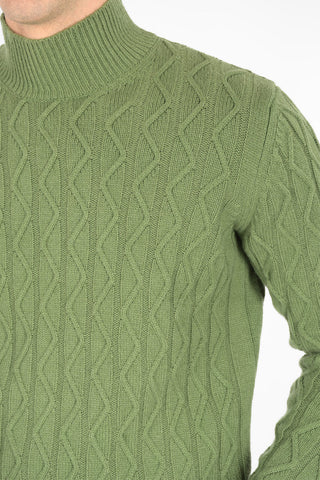 Virgin wool and cashmere turtleneck sweater