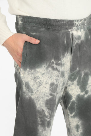 tie dye effect drawstring waist jogger pants