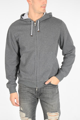 hooded sweatshirt with zip closure