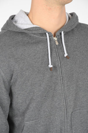 hooded sweatshirt with zip closure