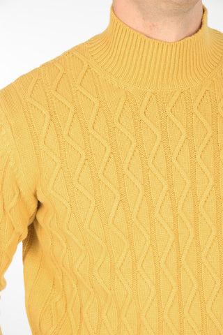 virgin wool and cashmere turtle-neck sweater