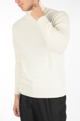 Virgin wool and cashmere turtleneck sweater