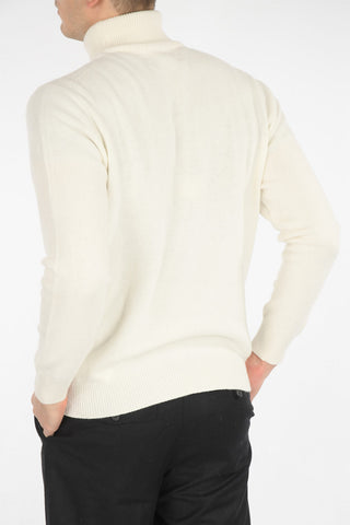 Virgin wool and cashmere turtleneck sweater