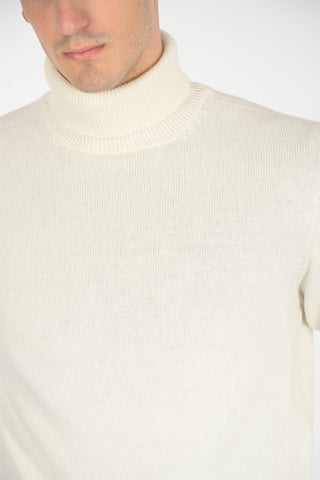 Virgin wool and cashmere turtleneck sweater