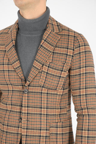 houndstooth side vents 2-button blazer