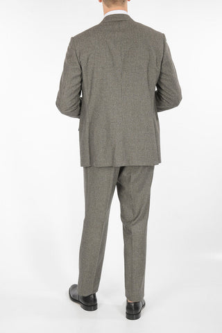 2 Buttons Graph Check Suit with Flap Pockets