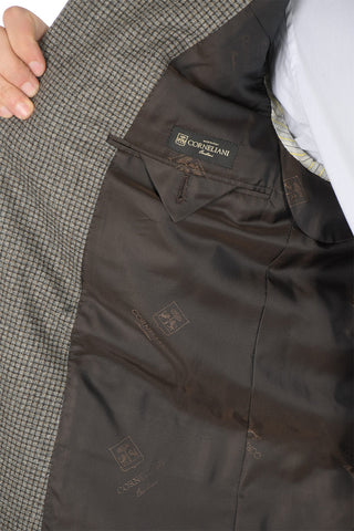 2 Buttons Graph Check Suit with Flap Pockets