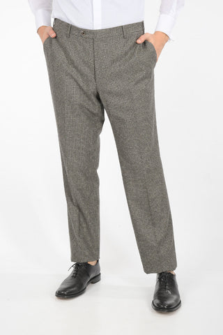 2 Buttons Graph Check Suit with Flap Pockets