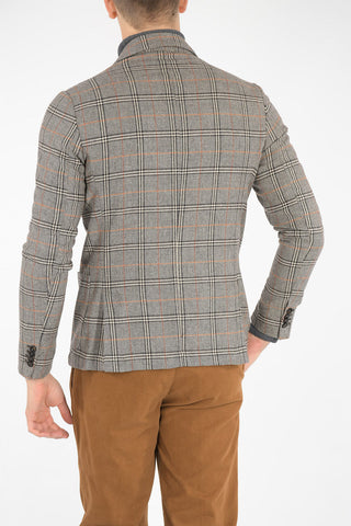 district check side vents 2-button blazer