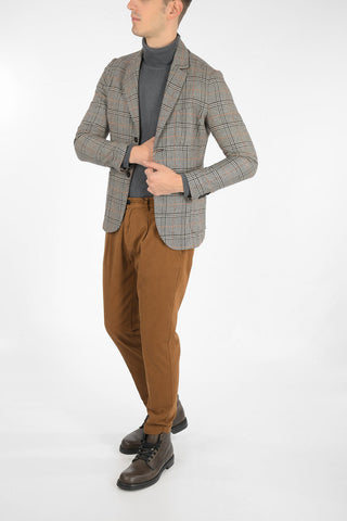 district check side vents 2-button blazer