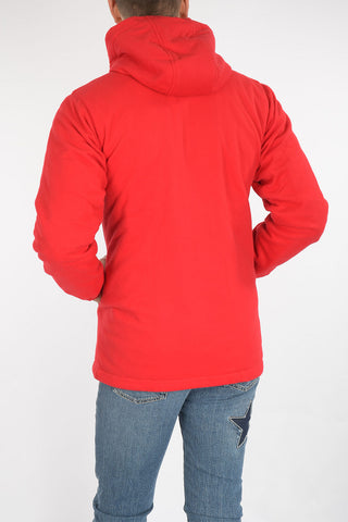 SHIRT felpa in pile con cappuccio e chiusura zip