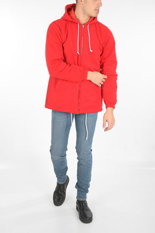 SHIRT felpa in pile con cappuccio e chiusura zip